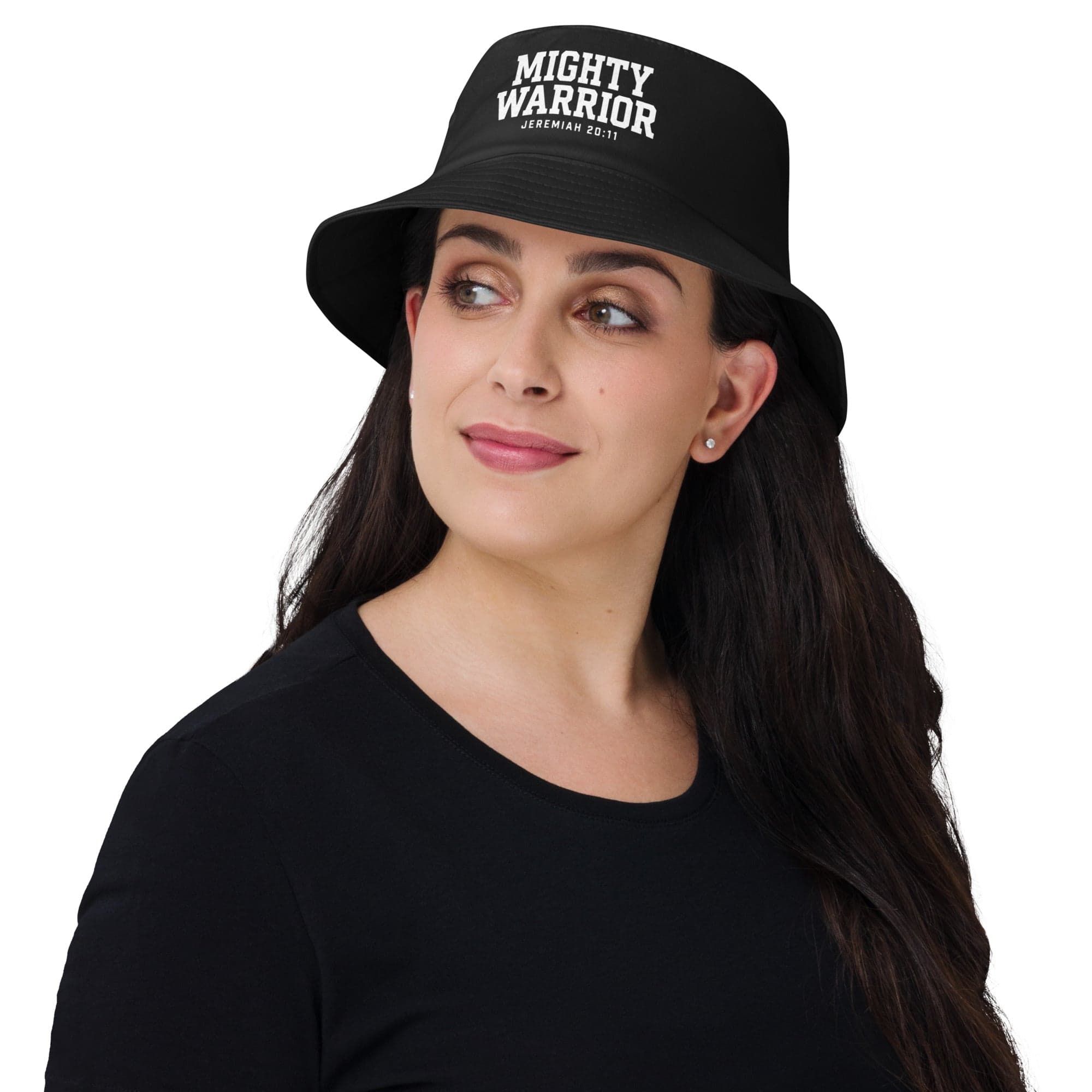 Mighty Warrior Flexfit Bucket Hat | Christian Faith Accessory | African Heritage | Sister Style