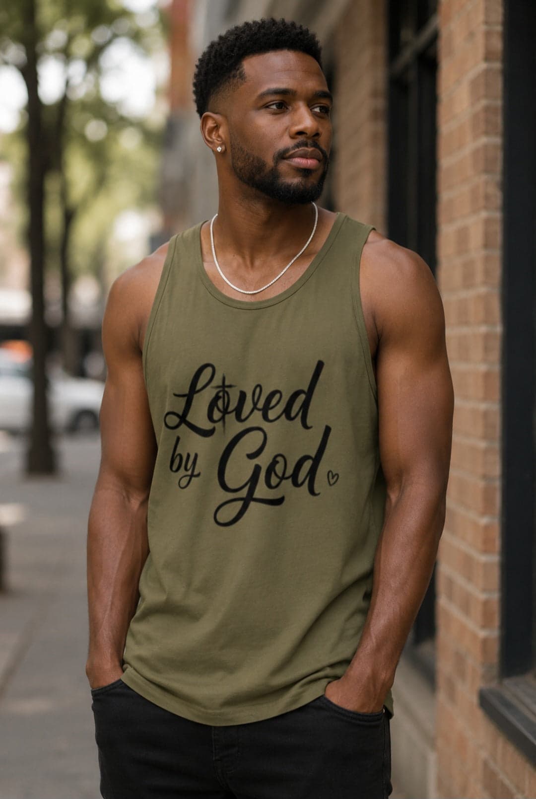 Loved by God Tank Top | Christian Faith Streetwear | African Heritage | Sister Style