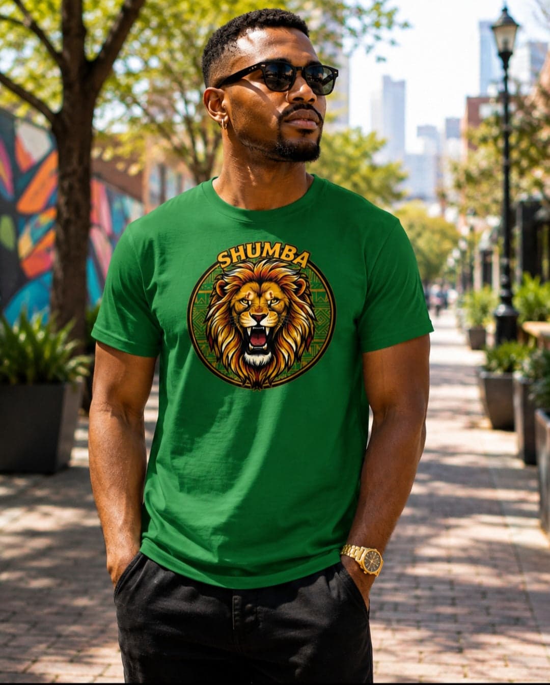 Shumba Lion Totem T-Shirt | Zimbabwean Heritage Tee | Diaspora African Fashion | Sister Style